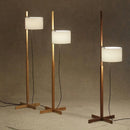 Axyaa Solid Wood Fabric Shade LED Floor Lamp for Cozy Home Decor