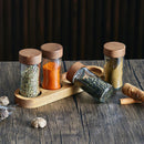 Axya Spice Box Set: Seasoning Jars, Wooden Pallets, Kitchen Storage Containers