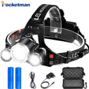 Axya Rechargeable LED Headlamp - High Lumen Waterproof Head Torch