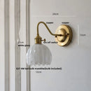 Axyaa Glass Copper Switch Wall Sconce Nordic Modern Bedside Lamp Wandlamp