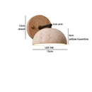 Axyaa Nordic LED Wall Lamp Reading Light Yellow Travertine Art Decor Lighting