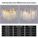Axyaa Chrome Crystal Tree Branch Chandelier: Elegant Nordic Design with LED Lights