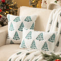 Axyaa Christmas Tree Plush Pillowcase - Festive Sofa Cushion Cover