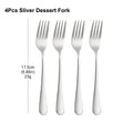 Axyaa Gold Dessert Fork Set Stainless Steel Coffee Ice Cream Cake Forks Black Cutlery