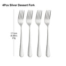 Axyaa Gold Dessert Fork Set Stainless Steel Coffee Ice Cream Cake Forks Black Cutlery