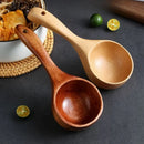Axyaa Natural Wood Large Spoon for Ramen and Rice - Kitchen Essential