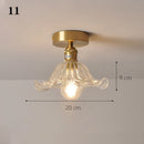 Axyaa Glass Pendant Ceiling Lamp for Kitchen Bedroom LED Lights Fixtures E27