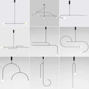 Axyaa Nordic Geometric Chandelier - Minimalist Creative Living Room Bedside Light