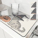 Axyaa Halloween Head Absorbent Mat: Antiskid, Quick Dry, Draining Kitchen Mat