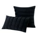 Axyaa Velvet Stripe Pillowcase Set for Farmhouse Rustic Home Decor