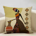 Axyaa African Ladies Decorative Pillow Case for Fashionable Home Decor