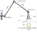 Axyaa Industrial Loft Swing Arm LED Wall Sconce with Pull Chain Switch