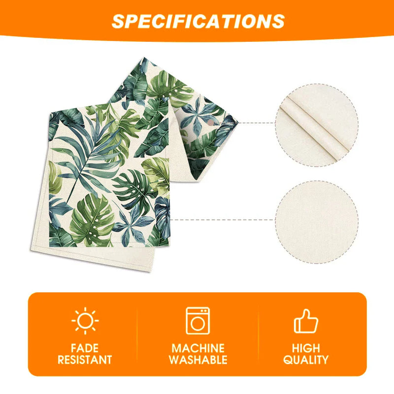 Axyaa Tropical Turtle Bamboo Table Runner