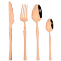 Axyaa Stainless Steel Cutlery Set - 4Pcs Western Dinnerware Knife Fork Spoon Teaspoon