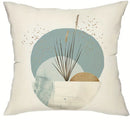 Light Blue Geometric Leaf Pattern Pillowcase for Bohemian Home Decor by Axyaa