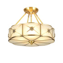 Axyaa Vintage Copper Ceiling Light Fixture American Industrial Retro Style