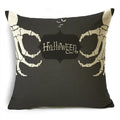 Black White Happy Halloween Trick Or Treat Pillowcase for Axyaa Décor
