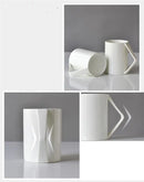 Axyaa 400ML Bone  Coffee Mug, Porcelain Embossed Tumbler, Enamel Cup