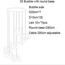 Axyaa Nordic Glass Chandelier: Mickey Bubble Ball Pendant Lamp for Home Decor