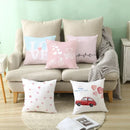 Axyaa Valentine's Day Parchment Pillow Set for Home Sofa, Square Pillowcase