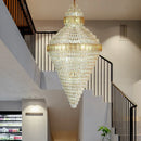 Axyaa Spiral Staircase Crystal Chandelier for Luxury Living Room