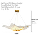 Axyaa Crystal Pendant Lights: Modern Designer Lustres LED Hanging Light for Indoor Decor
