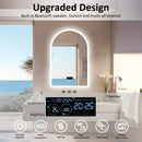Axyaa LED Bluetooth Mirror 60x90cm, Dimmable, Anti-fog, Memory, Time Temperature Display