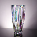Axyaa Crystal Glass Vase: Modern Large-Mouthed Vase for Living Room and Entrance Decor