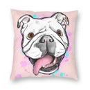 Axyaa Cute English Bulldog Floor Pillowcase for Home Decor