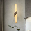 Art Deco Marble Wall Lamp Dimmable LED Sconce for Indoor Lighting by Axyaa