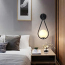 Axyaa Frosted Glass Ball Wall Light Black Copper LED Wall Lamp