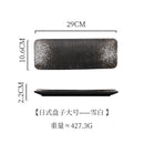 Axyaa Ceramic Sushi Plate Rectangle Dish for Restaurant Hotel Household Fish Grill