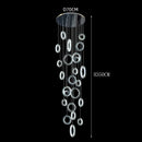Axyaa Crystal Chandelier Stair Pendant Lamp Living Room Lighting