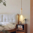 Axyaa Travertine Stone Cylinder LED Pendant Lights for Home Bedside Decor