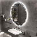 Axyaa LED Round Bathroom Mirror 600/800mm Dimmable Backlit Lighted Anti-fog Vanity Makeup Mirror