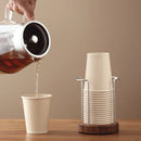 Axyaa Wooden Paper Cup Holder Stand for Home & Office