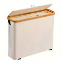 Axyaa Toilet Paper Storage Basket with Lid: Bathroom Organizer Stand Container