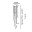 Axyaa Crystal Ball LED Chandelier for Living Room, Kitchen, Staircase, Mall, Villa, Hotel, Loft