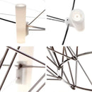 Axyaa Luxe Coppelia Loft Iron Chandelier: High-End LED Round Wire Lighting