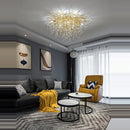 Axyaa Golden Crystal Tear Drop Ceiling Light for Living Room & Bedroom