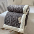 Axyaa Cozy Double Layer Fleece Blanket | Soft Plush Throw for Sofa Bed