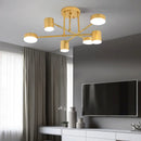 Axyaa Nordic LED Ceiling Light for Bedroom Living Room Study - Modern Wrought Iron Lighting