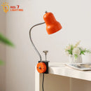 Axyaa LED Clip Desk Lamp Red/Orange/Black, Adjustable & Portable for Study, Bedside, and Studio