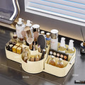 Axyaa Rotating Acrylic Makeup Organizer with Large Capacity & Divided Sections