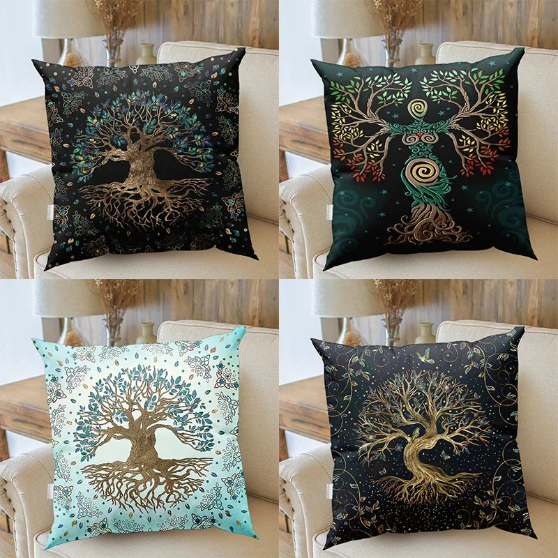 Axyaa Sun Moon Stars Tarot Pillowcase for Home Decor Sofa Chair Mysterious Divination