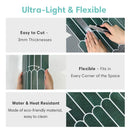 Axyaa Fish Scale Tile Stickers, Self-adhesive Backsplashes for Kitchen, Bathroom Walls