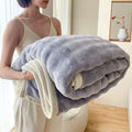 Axyaa Luxe Rabbit Velvet Double-sided Bubble Velvet Nap Blanket