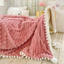 Axyaa Faux Rabbit Fur Blanket: Cozy Winter Sofa Throw