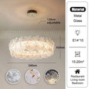 Axyaa High-End Flower Glass Pendant Light for Luxury Living Room & Dining Room.