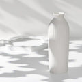 Axyaa White Ceramic Vase - Nordic Classic Decor for Living Room & Dining Room